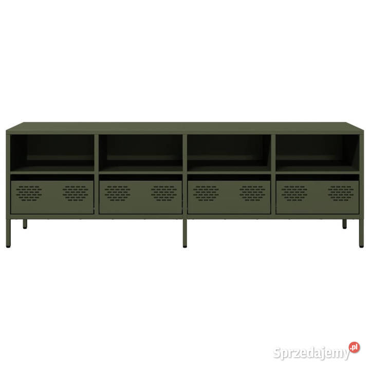 Szafka RTV oliwkowa 135x39x435 stal walcowana na Warszawa