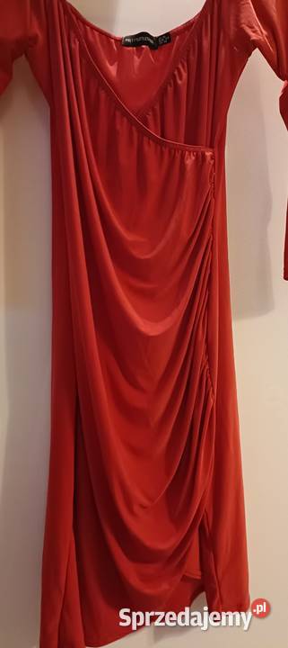 Piękna czerwona sukienka PrettyLittleThing mazowieckie Warszawa