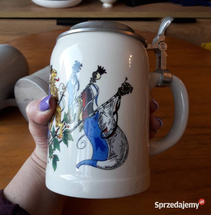 Stary kufel do piwa Niemcy ceramiczny 3