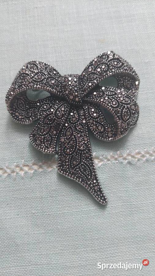 Broszka kokarda Przepiękna duża 57x62 Ozdoby Ozdoby Rybnik