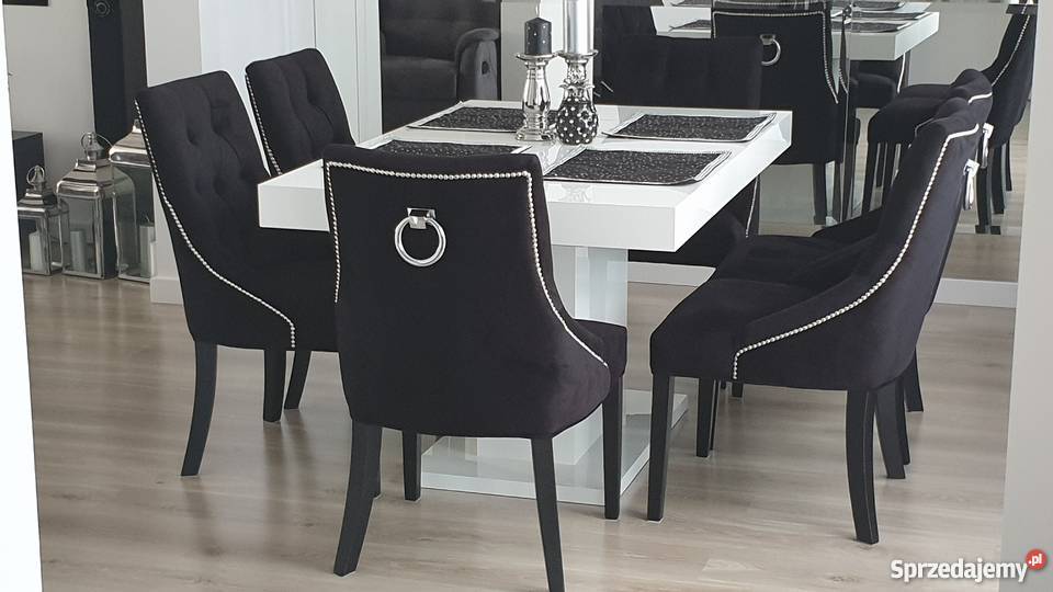 Krzesło shabby vintage glamour chesterfield z Wrocław