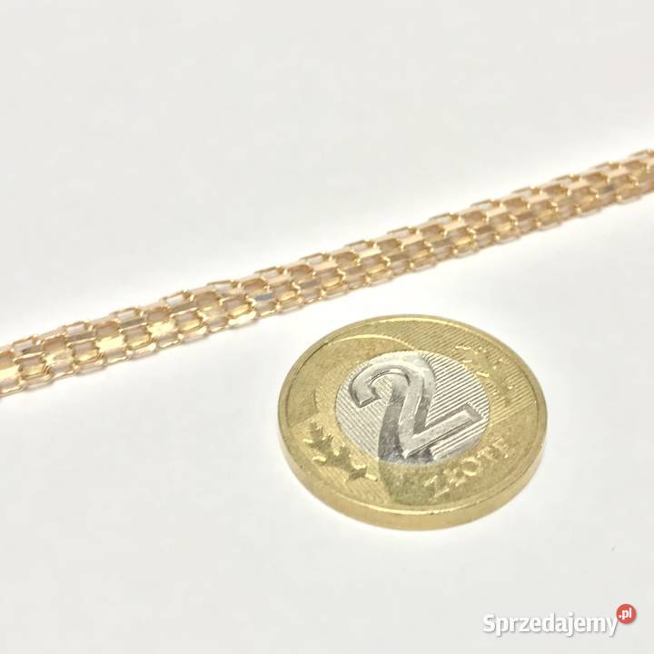 Złoty ŁAŃCUSZEK naszyjnik 14K cudowny BISMARK 51