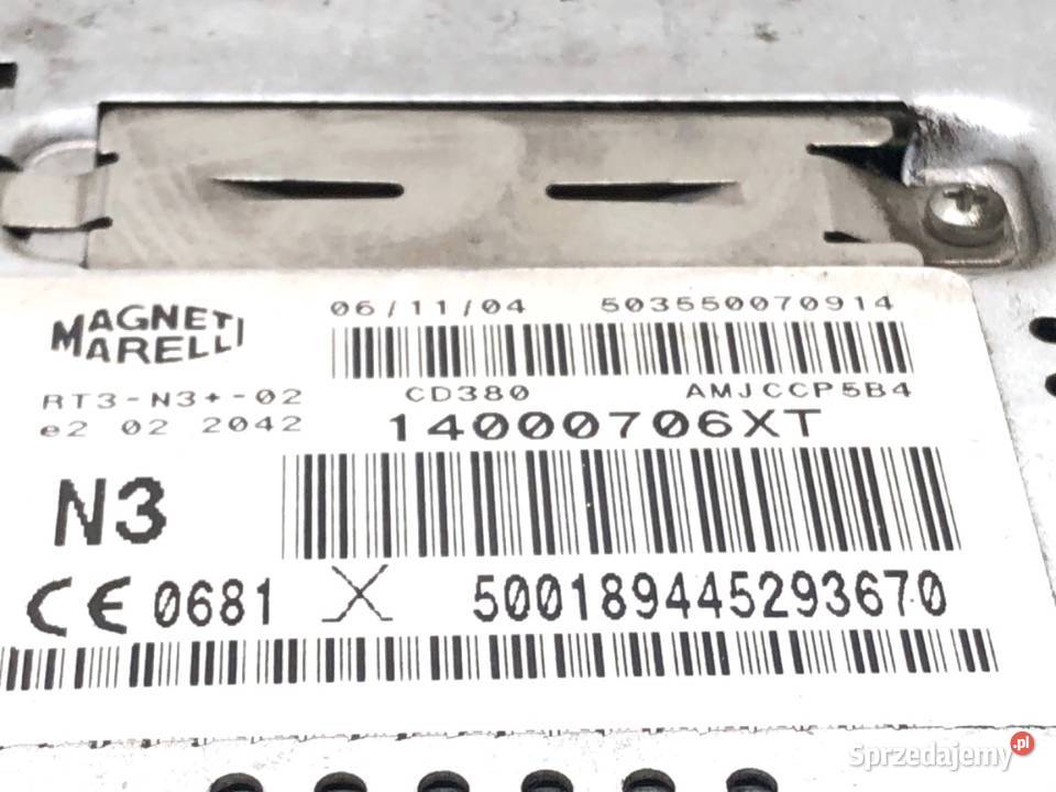 RADIO PEUGEOT 807 14000706XT ODTWARZACZ osobowe