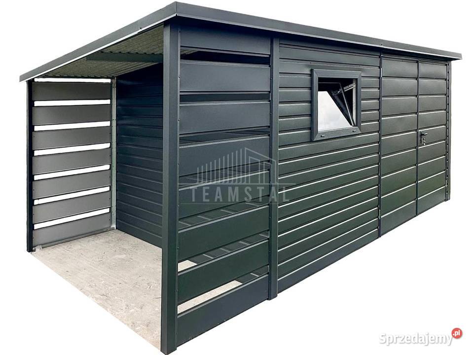 Schowek domek 35x2m wiata 1m Brama dwuskrzydłowa Gryfice