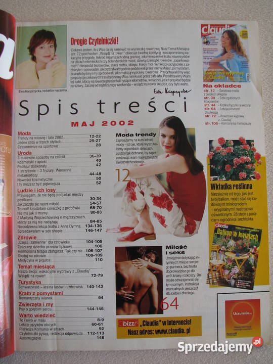 Magazyn Claudia miesięcznik z lat 1997 2013 Brzegi