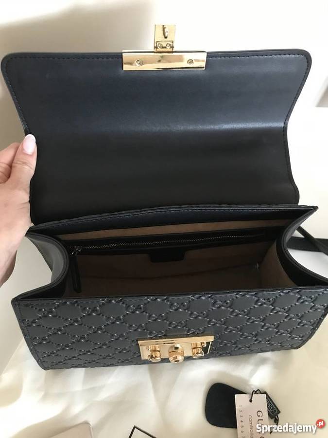 Gucci Padlock monogram medium skórzana torebka czarny Opole