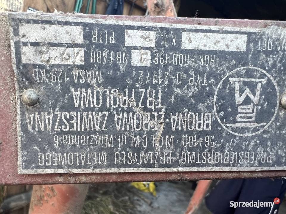 Brony trzypolowe nieuszkodzony