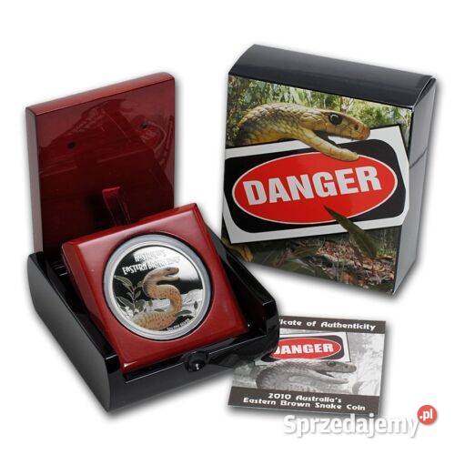 2010 1 oz Proof Silver Australia Eastern Brown Warszawa