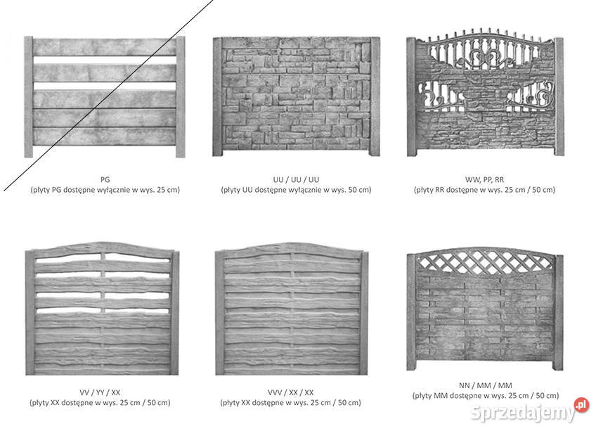 Ogrodzenie betonowe płot z betonu PRODUCENT podkarpackie Górno