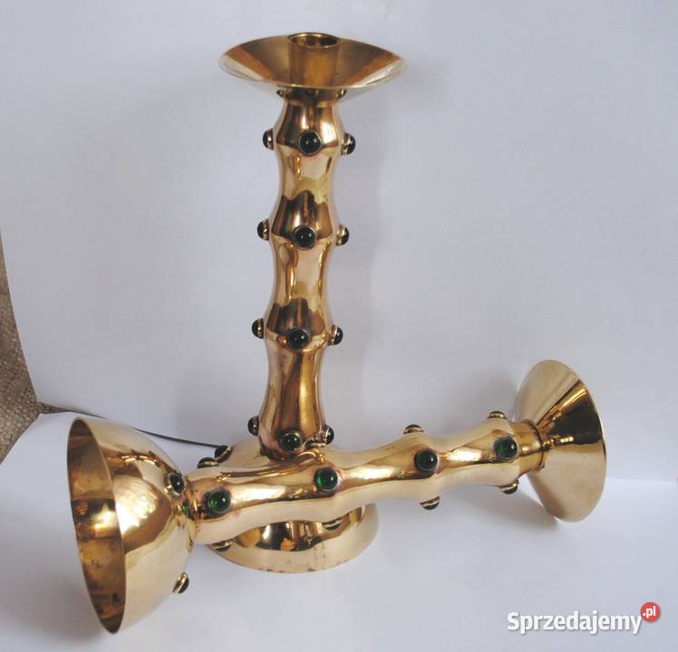 Indyjski świecznik mosiężny