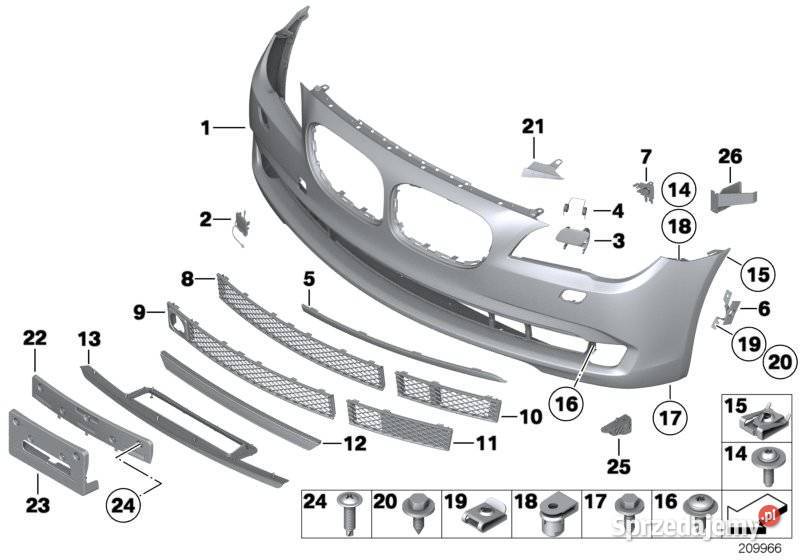 Kratka wlotu powietrza P BMW 51117184150 osobowe Wrocław
