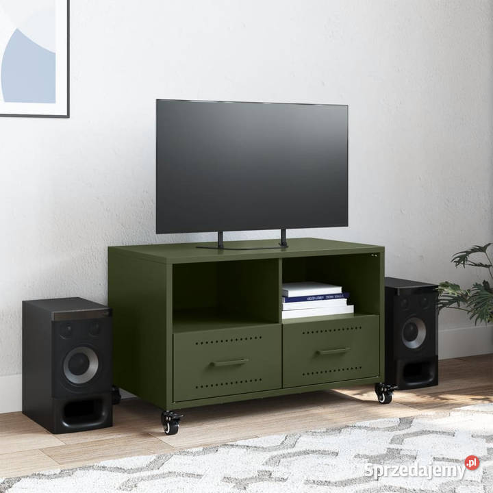 Szafka RTV oliwkowa 68x39x435 stal WM846702 Warszawa