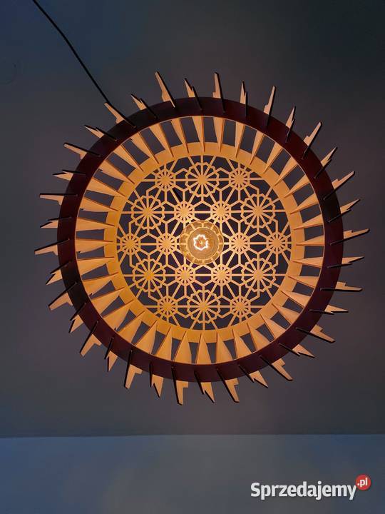 Abażur drewniany lampa dekoracyjna Mira Abażury i klosze Tarnów