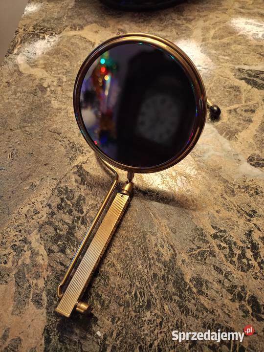 Zabytkowe Lustro kosmetyczne złocony mosiądz Drawski Młyn