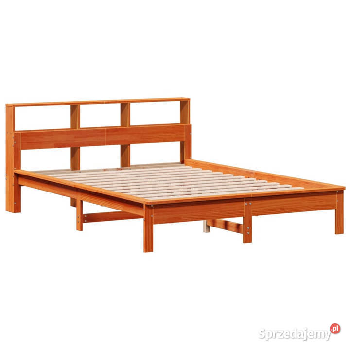 Rama łóżka bez materaca woskowy brąz lita sosna 80cm mazowieckie