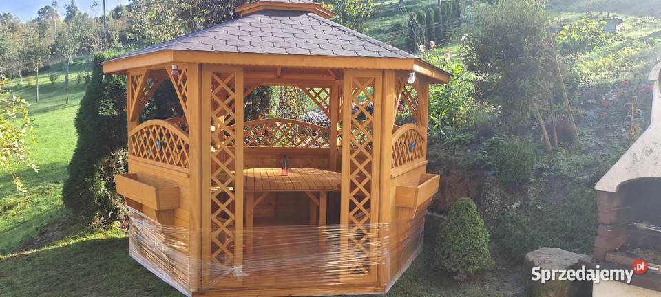 Altana ogrodowa drewniana sześciokątna Wiata małopolskie Nowy Sącz sprzedam