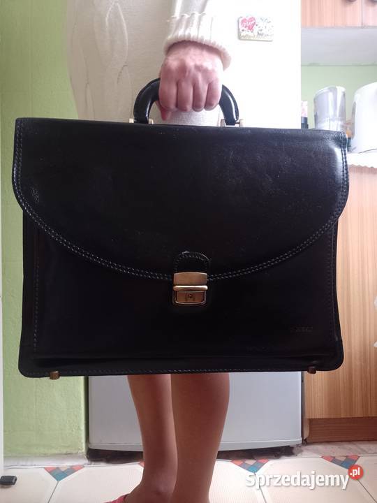 Real Leather Skórzana teczka aktówka torba do Dla kobiet