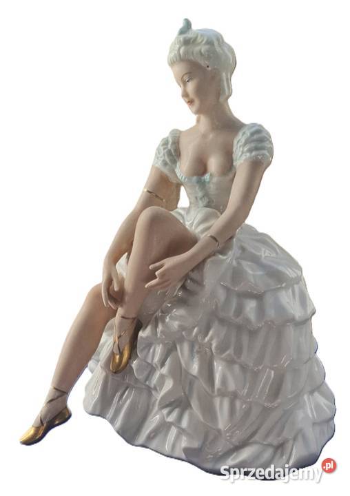 Stara Porcelanowa Figurka Baletnica Porcelana i szkło Gliwice