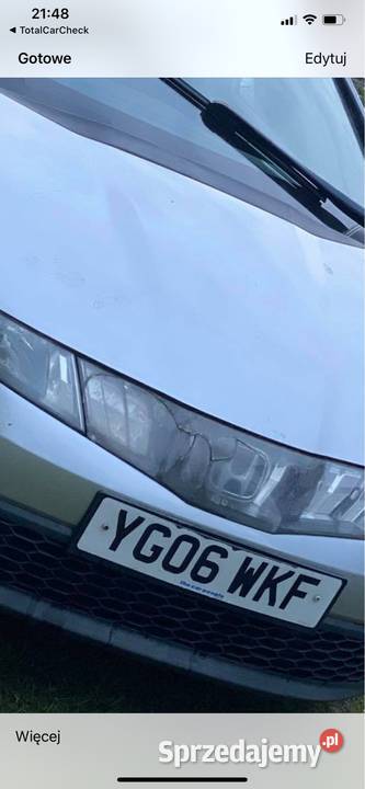 Honda civic 18 benzyna anglik 2006 v5c łódzkie Tomaszów Mazowiecki