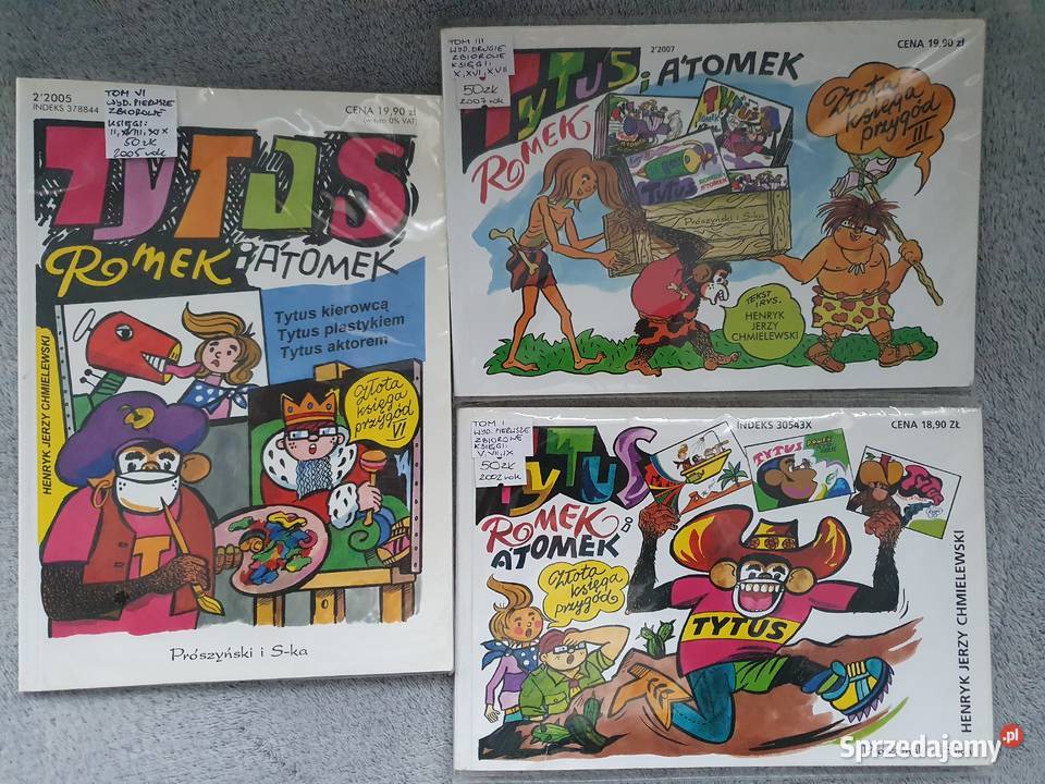 Tytus Romek i ATomek Złota Księga Przygód 3 tomy Gdynia