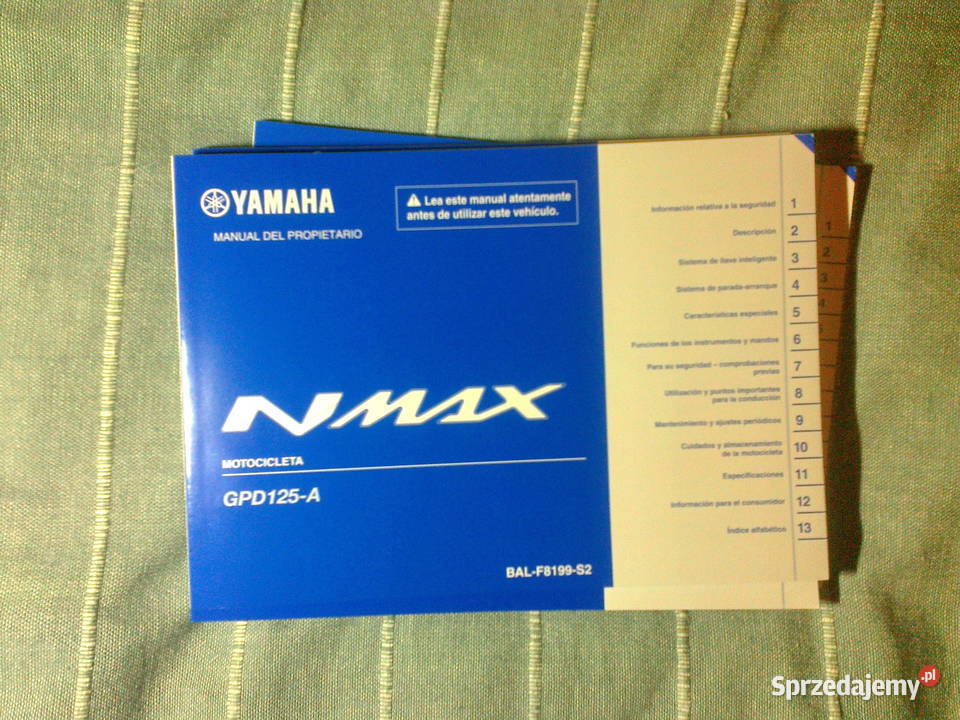 Instrukcja Obsługi Yamaha Nmax 2021 w różnych Pozostałe Warszawa sprzedam