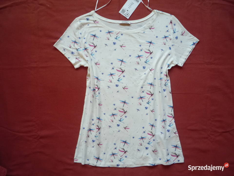 NOWA Orsay 38M Bluzka Koszulka Kremowa Kolorowe Szczecin