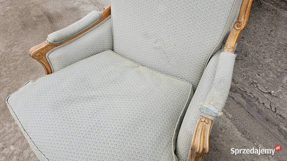 Fotele ludwikowskie 2 elegancki komplet drewno Wałbrzych
