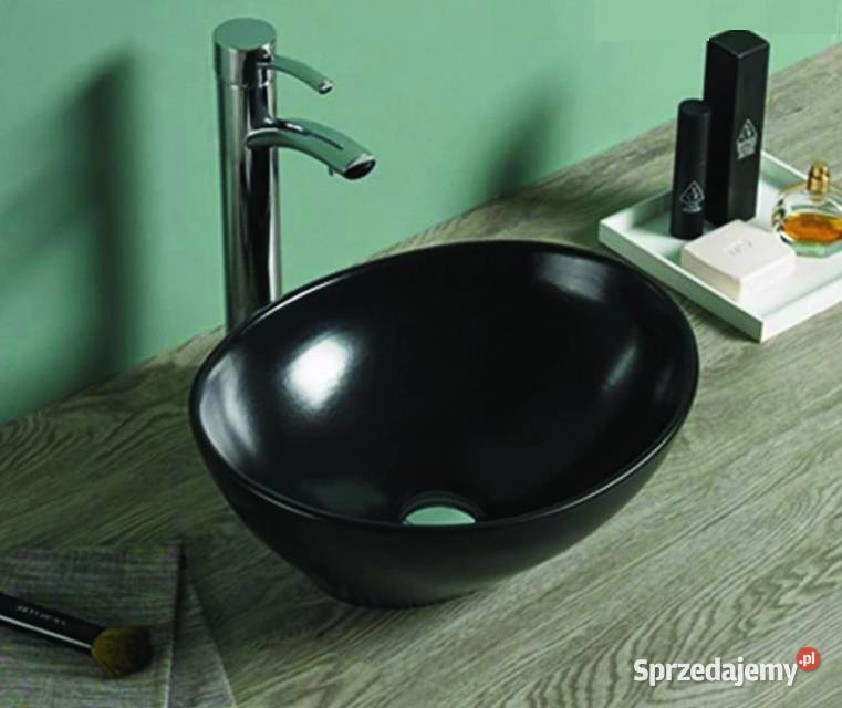 Umywalka nablatowa ceramiczna 40x34 BLACK CZARNA Choroszcz sprzedam