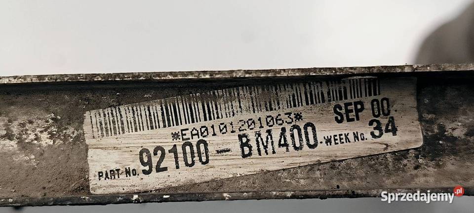 CHŁODNICA KLIMATYZACJI NISSAN ALMERA 92100BM400