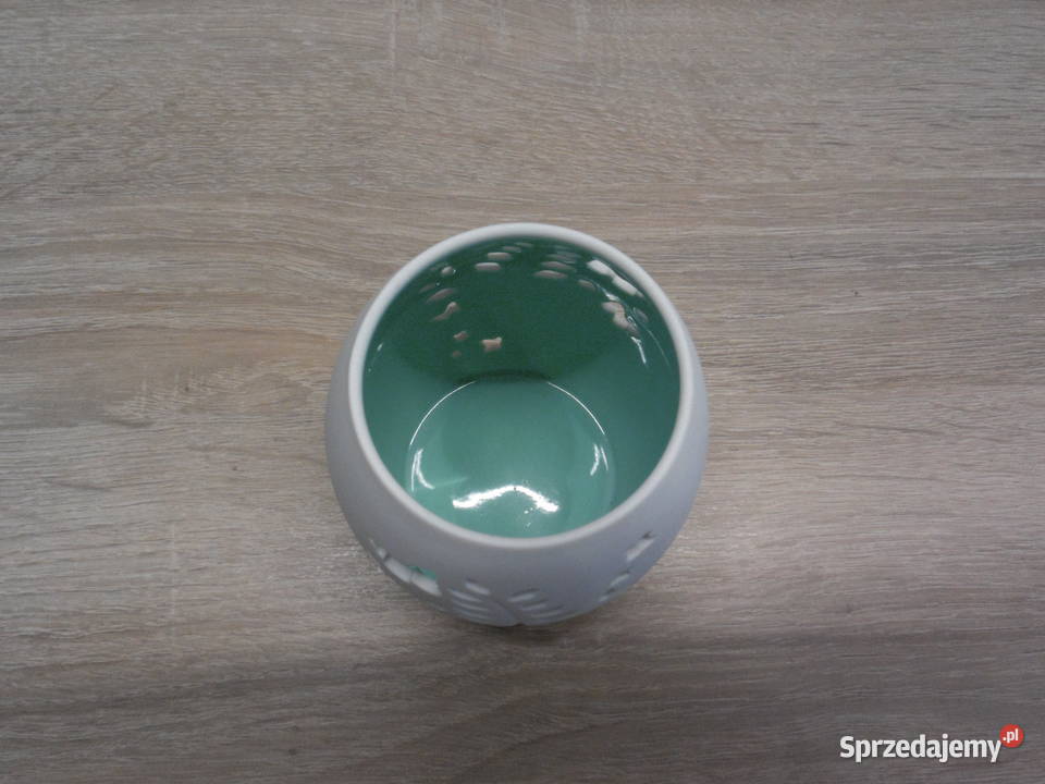Świeczniklampion porcelanowy nieszkliwiony Raszków