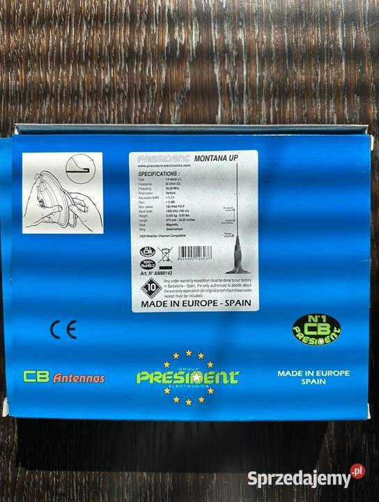 Zestaw CB radio President Harry 3 antena cb President Przytoczno
