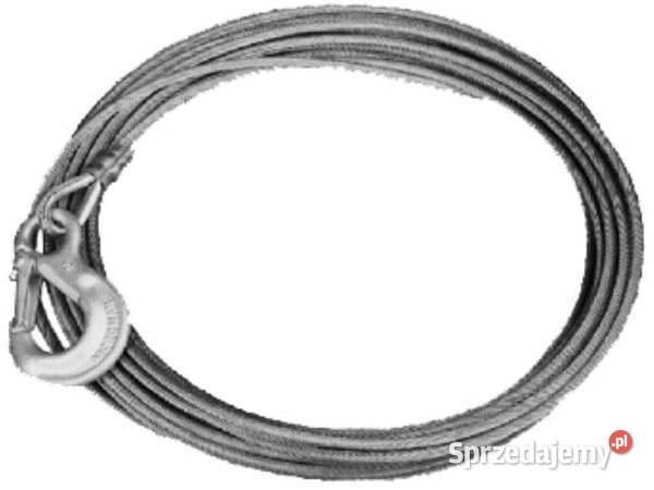 Lina stalowa z hakiem 6 mm x 15 m 2221006 Do maszyn uprawowych Kamionna