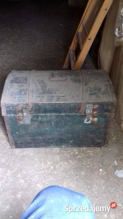 Stara zabytkowa skrzyniakufer Antyki Okocim