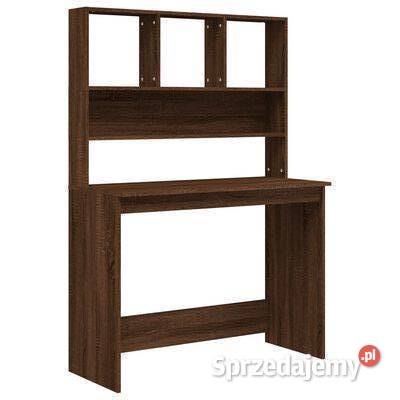 vidaXL Biurko z półkami brązowy dąb 102x45x148 Warszawa