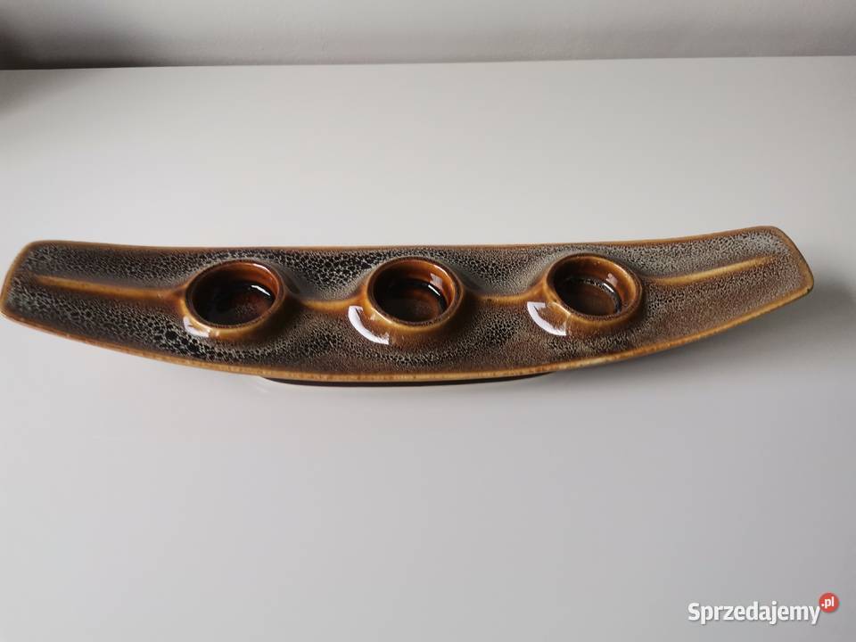 Stary świecznik Janusz porcelit Mirostowice PRL Porcelana i szkło Katowice