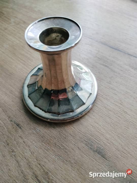 Świecznik posrebrzany Alpha silver plated Choszczno sprzedam