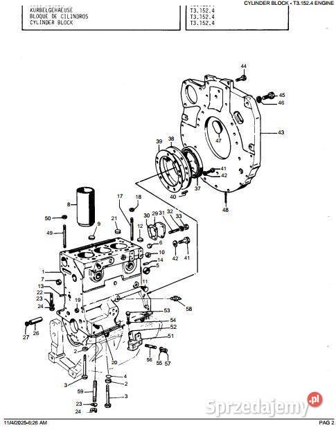 Massey Ferguson 263T katalog części zamiennych