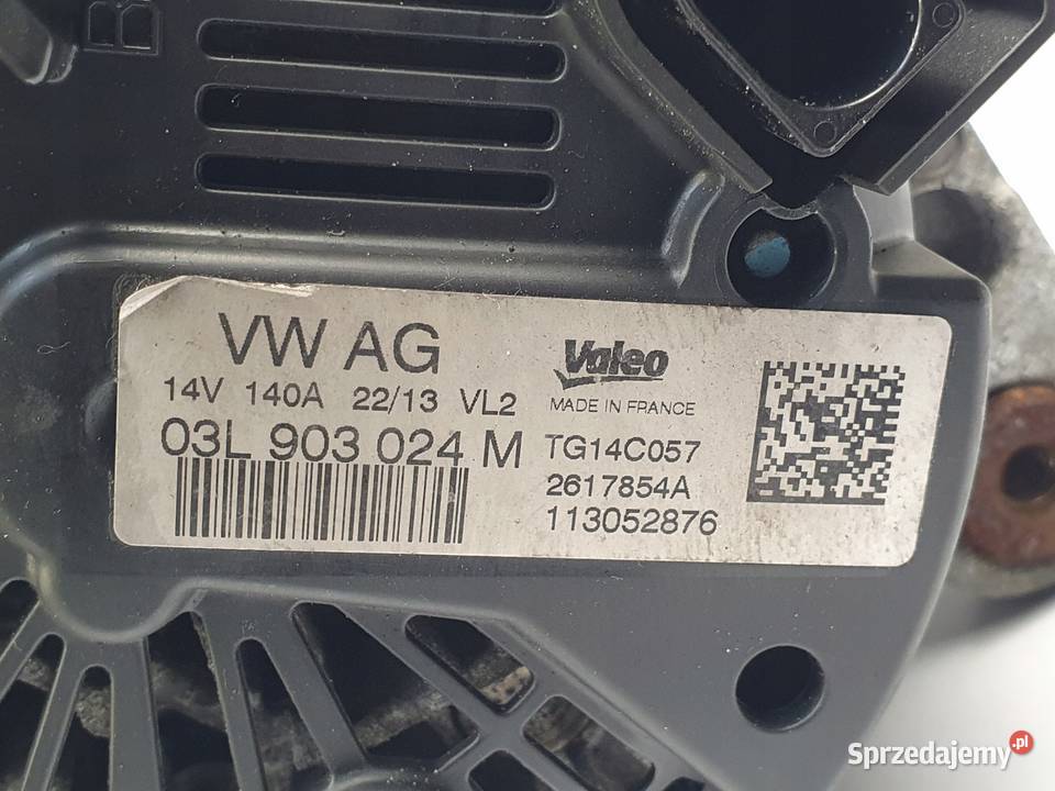 ALTERNATOR VW Golf VI A3 8P Octavia II 16 TDI Chełm