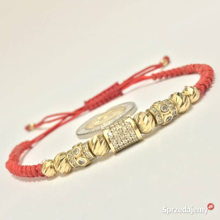 Złota BRANSOLETKA damska 585 14K miękka zdobiona