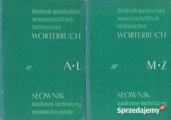 Słownik naukowotechniczny niemieckopolski AL MZ słowniki Kraków