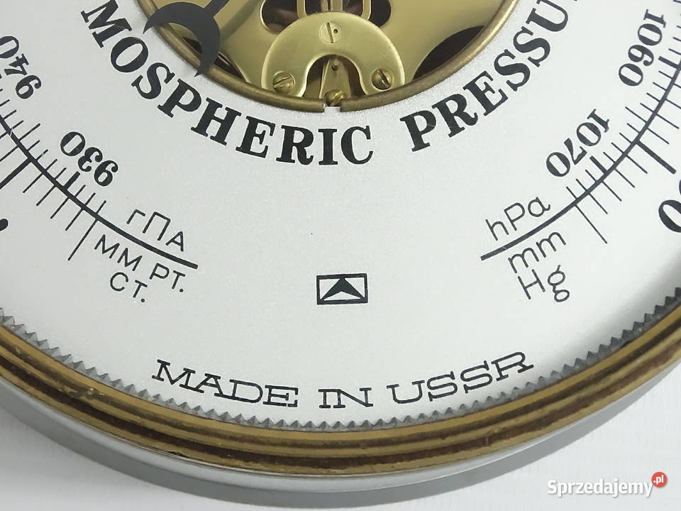 Unikalny Barometr Aneroid MADE IN USSR Vintage Biłgoraj