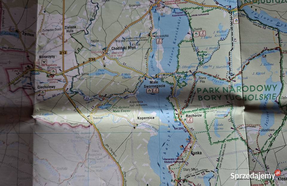 Między Brdą a Wdą mapa turystyczna 1100 000 Kraków sprzedam