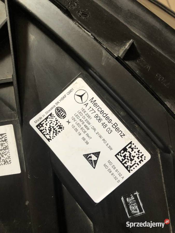 Reflektor lampa prawa mercedes aklasa w177 full Racibórz