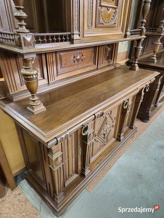 Potężny stary kredens eklektyczny z Francji 170cm Nowy Sącz sprzedam