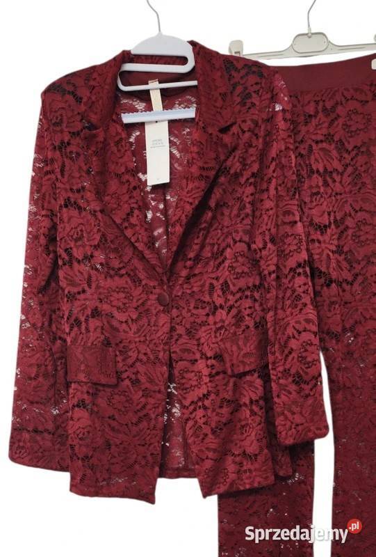 Komplet marynarka ze spodniami z koronki Wejherowo