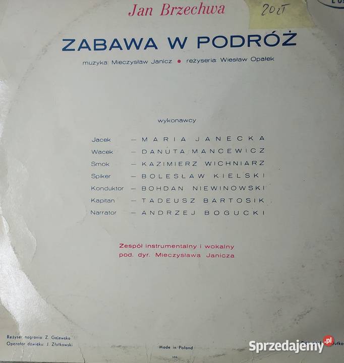 20 Płyty winylowe 2 bajki Sierotka Marysia