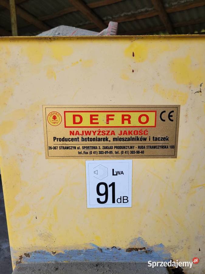 Betoniarka 150 litrów Defro Betoniarki Zwoleń sprzedam