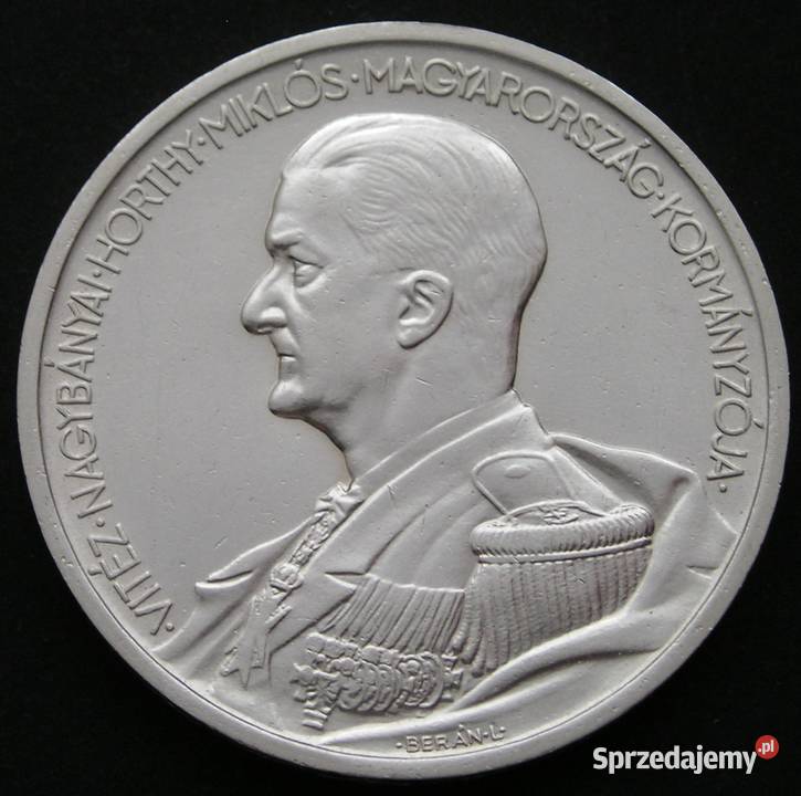 WĘGRY 5 PENGO 1939 ADMIRAŁ MIKLOS HORTHY SREBRO Numizmatyka Łódź