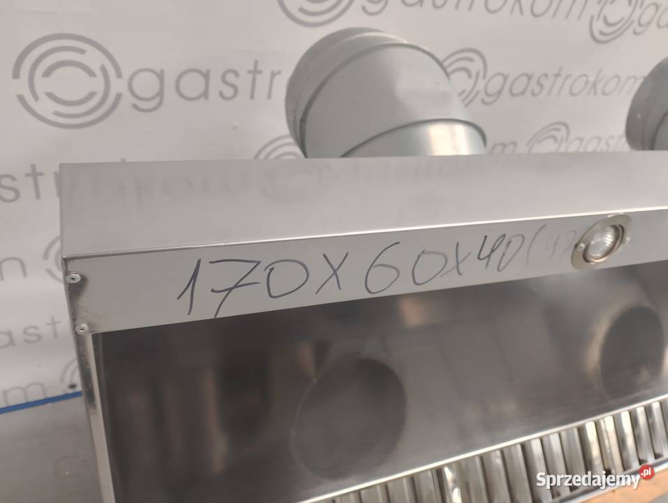 Okap przyścienny trapezowy z łapaczami Wrocław