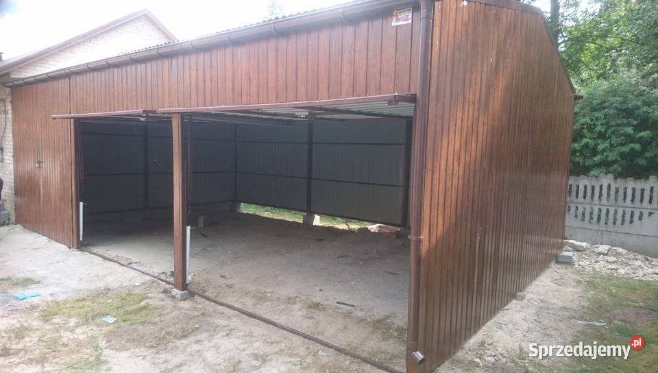 Garaż Blaszany Drewnopodobny 11x6m WIATA HALA Łęczyce